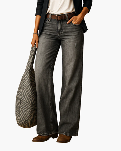 Jean Femme Coupe Évasée – Style Vintage et Élégance Décontractée