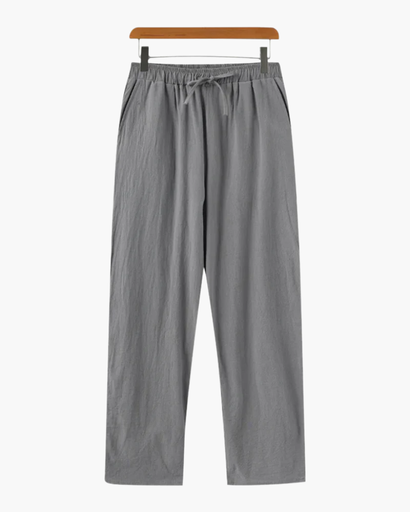 Pantalon ample en lin pour homme avec taille élastique – Style décontracté