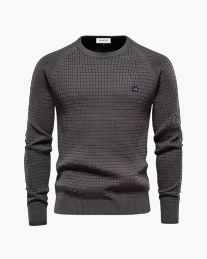Pull homme à maille texturée et coupe ajustée