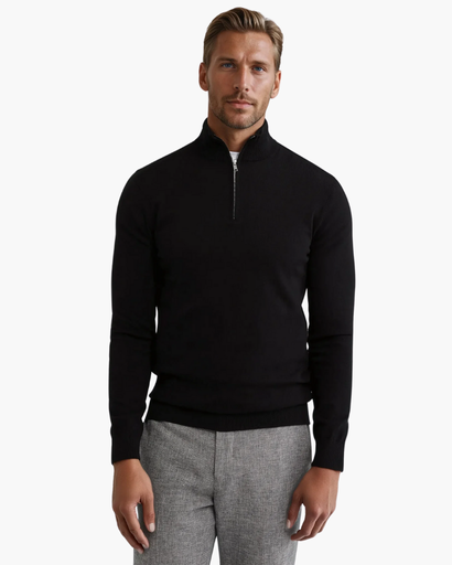Pull Homme à Demi-Fermeture Éclair – Old Money Style
