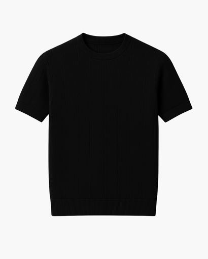 T-shirt Homme à Rayures Texturées – Élégance Décontractée