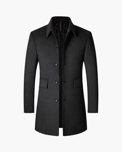 Manteau Homme – Fermeture à Boutons et Poches