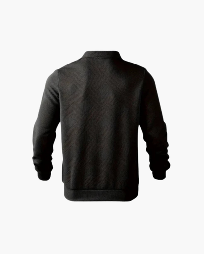 Pull pour homme à col zippé, design moderne et structuré