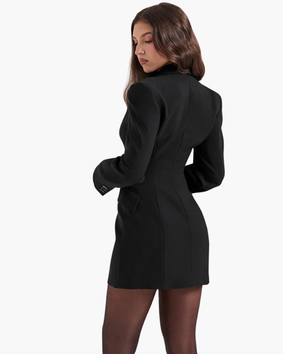 Robe Blazer Femme Noire Structurée – vue 4
