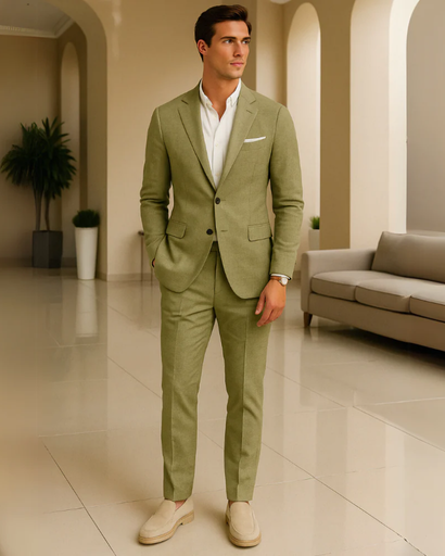 Ensemble Tailleur Homme à Silhouette Structurée – Deux Pièces