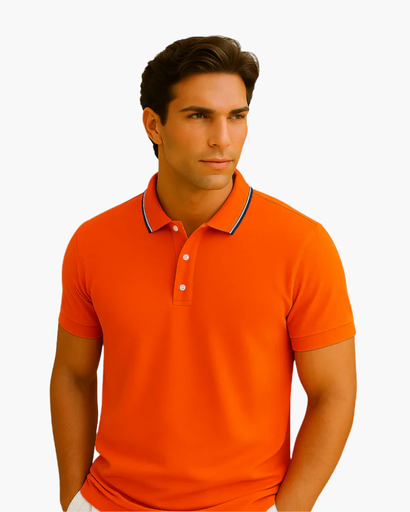 Polo Homme Élégant – Coupe Classique à Col Boutonné