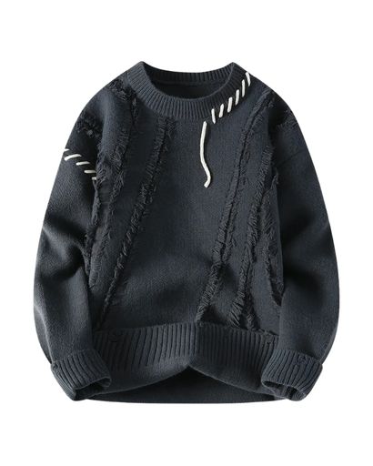 Pull Patchwork – Design Unique avec Détails Contrastés