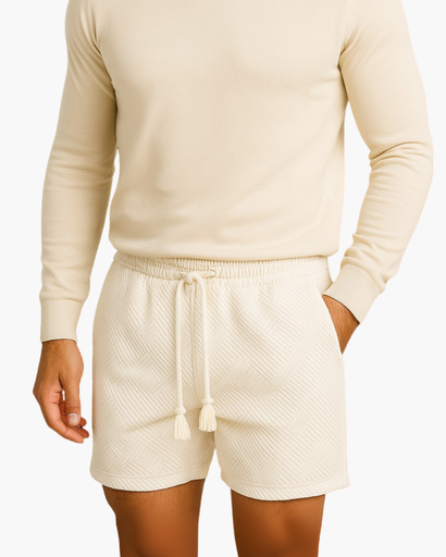 Short d’été à motif texturé – Style Old Money