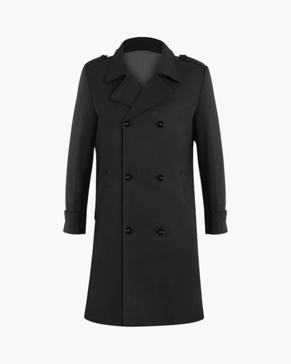 Trench Long Homme à Double Boutonnage