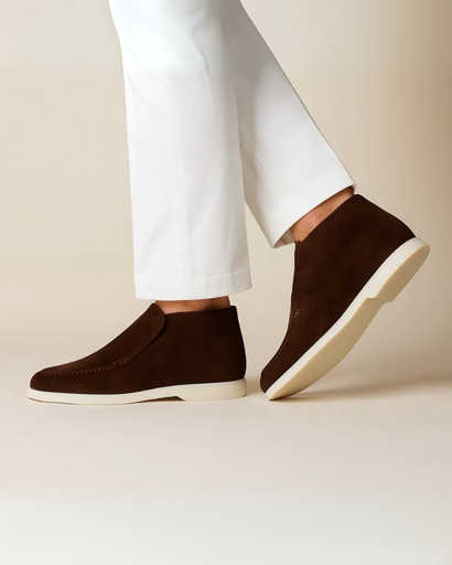 Mocassins montants homme avec finition soignée
