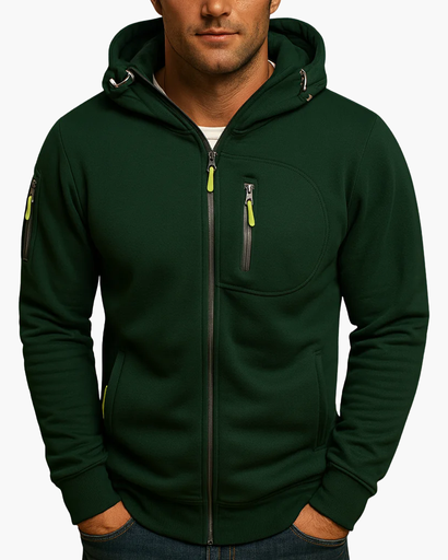 Veste à Capuche Homme – Zippée – Style Sport & Urbain