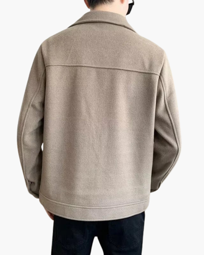 Veste homme structurée à fermeture pressionnée
