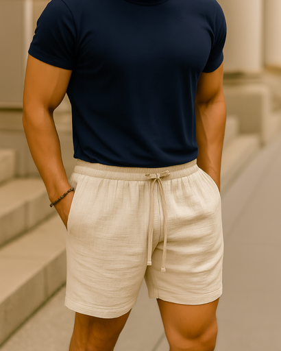 Short Homme Décontracté – Taille Élastique