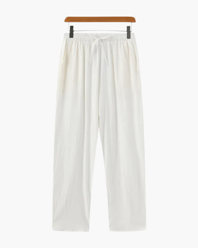 Pantalon ample en lin pour homme avec taille élastique – Style décontracté