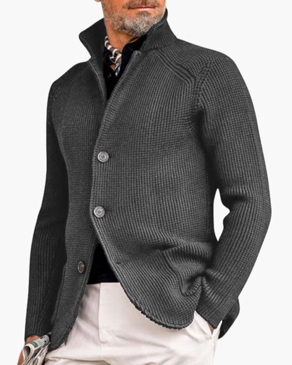 Cardigan Tricoté Élégant pour Homme – Coupe Classique avec Boutons