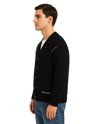 Cardigan en Laine de Lapin pour Homme – Style Décontracté & Moderne