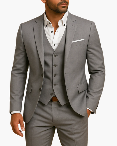 Costume Homme 3 Pièces – Slim Fit avec Veste, Gilet et Pantalon