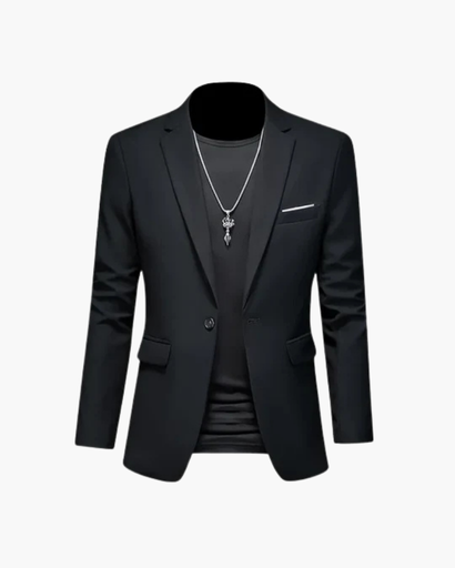 Blazer homme à un bouton et revers classiques