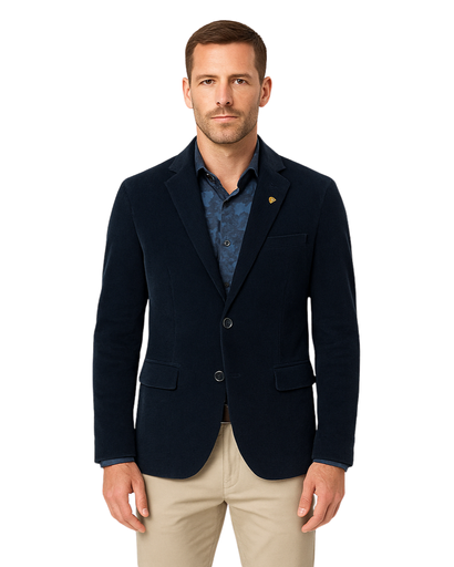 Blazer Homme en Velours Côtelé 100% Coton (Corduroy) – Élégant & Intemporel à Deux Boutons