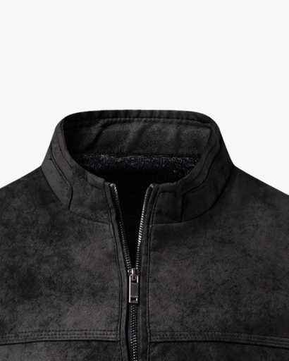 Veste Homme Élégante – Design Aspect Cuir avec Finitions Haut de Gamme