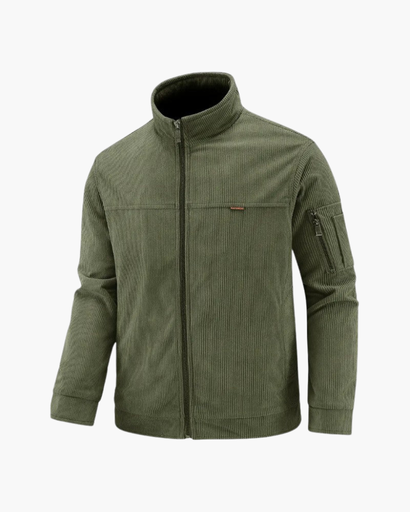 Veste homme zippée en velours côtelé