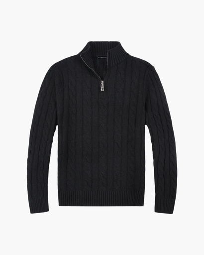 Pull Old Money avec col zippé