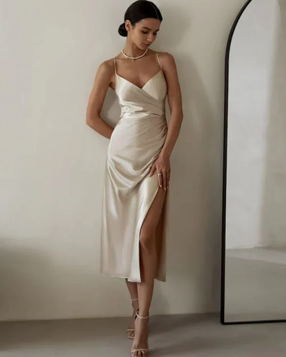 Robe Satinée Élégante | Style Chic et Sensuel