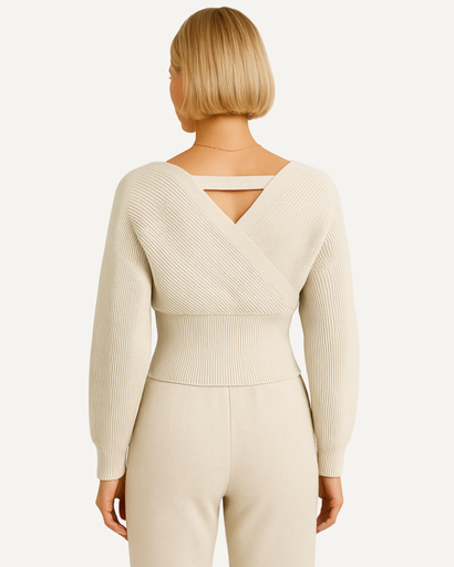 Ensemble Femme Tricoté 2 Pièces | Off-Shoulder & Taille Haute