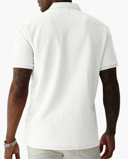 Polo homme à motif structuré