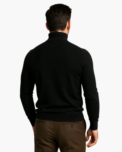 Pull Col Roulé à Maille Fine