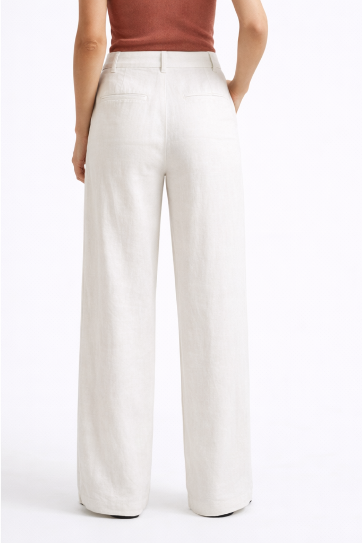 Pantalon Femme Coupe Large Taille Haute – Pantalon Fluide Élégant Et Décontracté