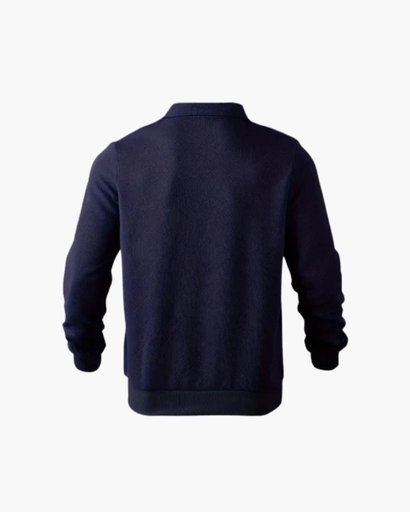 Pull pour homme à col zippé, design moderne et structuré