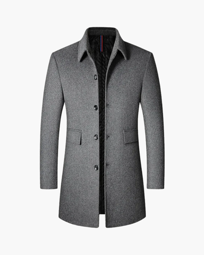 Manteau Homme – Fermeture à Boutons et Poches