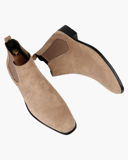 Bottine homme avec empiècement élastique