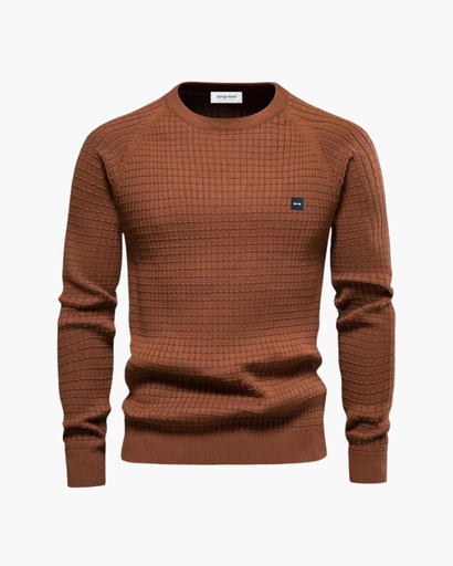 Pull homme à maille texturée et coupe ajustée