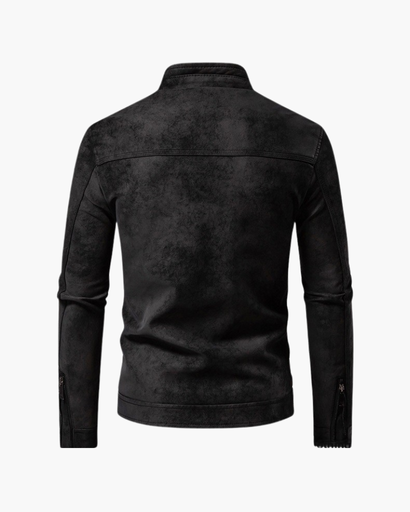 Veste Homme Élégante – Design Aspect Cuir avec Finitions Haut de Gamme