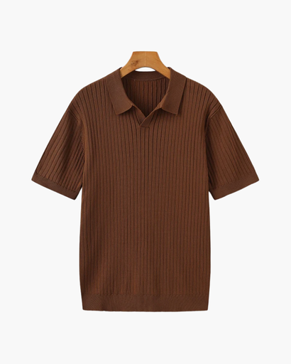 Polo en maille côtelée pour homme – Élégance estivale