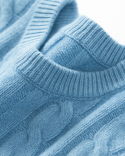 Pull d’hiver doux à maille torsadée – Look premium