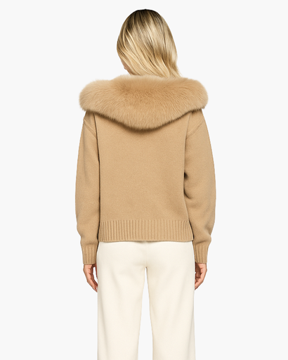 Gilet Femme Zippé avec Col en Fourrure – Chaud & Élégant Hiver  Jo