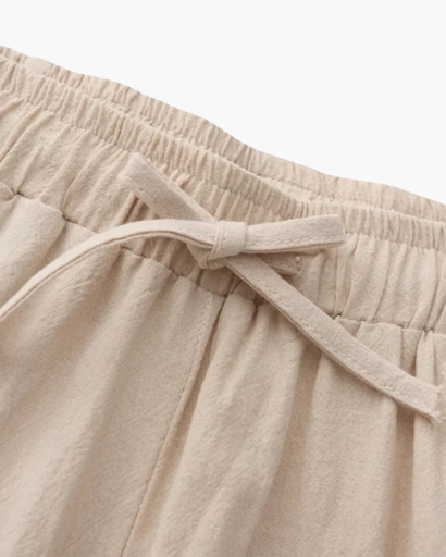 Pantalon ample en lin pour homme avec taille élastique – Style décontracté