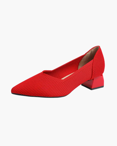 Escarpin femme à talon bloc avec texture raffinée