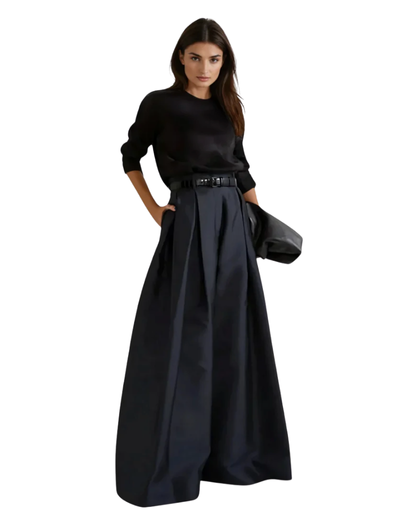 Pantalon Jupe Long Élégant – Taille Haute Femme, Pour Occasions Formelles et Décontractées
