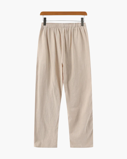 Pantalon ample en lin pour homme avec taille élastique – Style décontracté