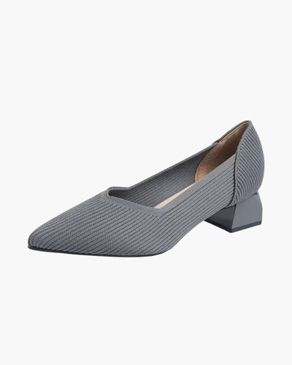 Escarpin femme à talon bloc avec texture raffinée