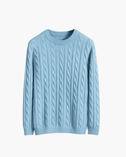 Pull d’hiver doux à maille torsadée – Look premium