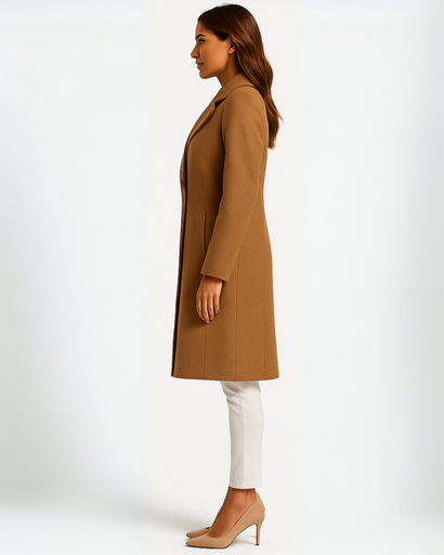 Manteau Long Élégant Femme – Double Boutonnage, Chic et Intemporel