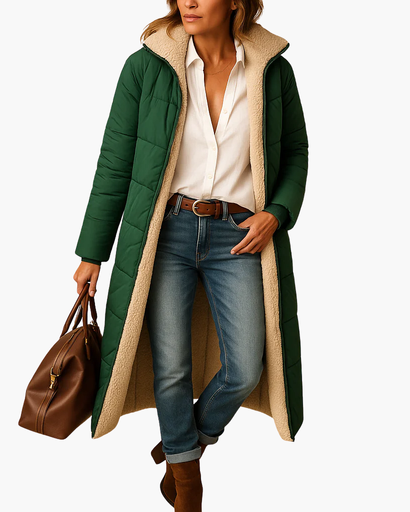 Manteau long rembourré pour femme