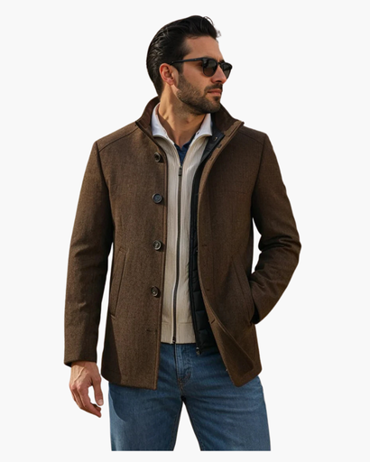 Manteau Homme à Col Montant