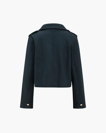 Veste femme courte à double poche et boutons