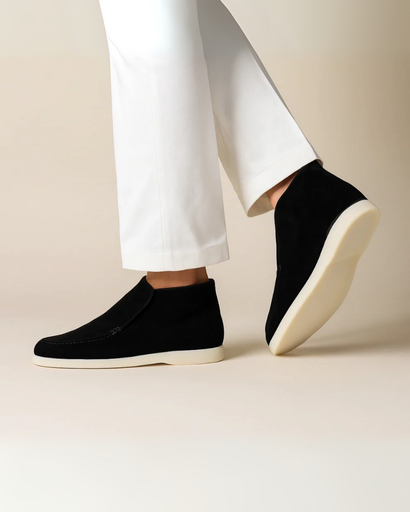 Mocassins montants homme avec finition soignée